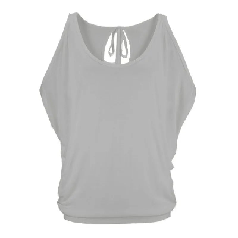 Camila - Blouse with open sleeves and round neck