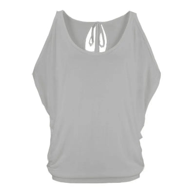 Camila - Blouse with open sleeves and round neck