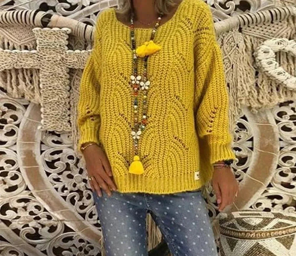 Loose round neck autumn sweater