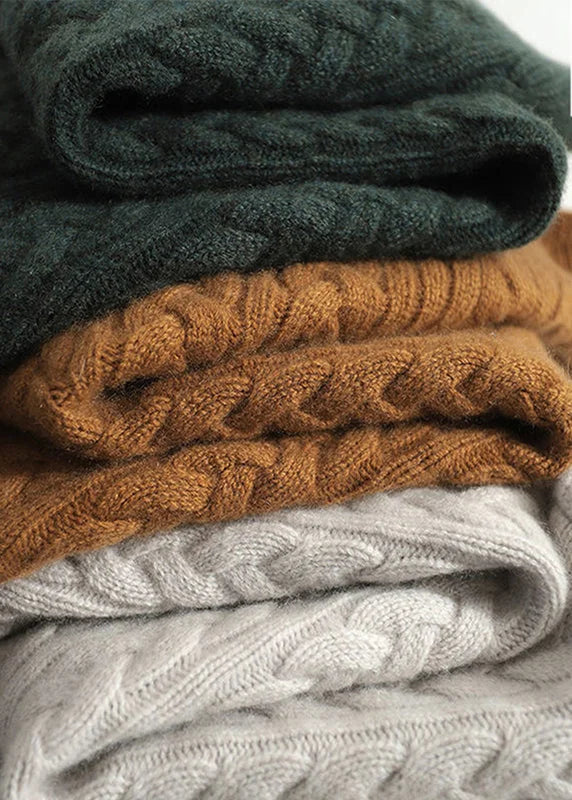 Chunky Long Sleeve Turtleneck Sweater with Button Detail