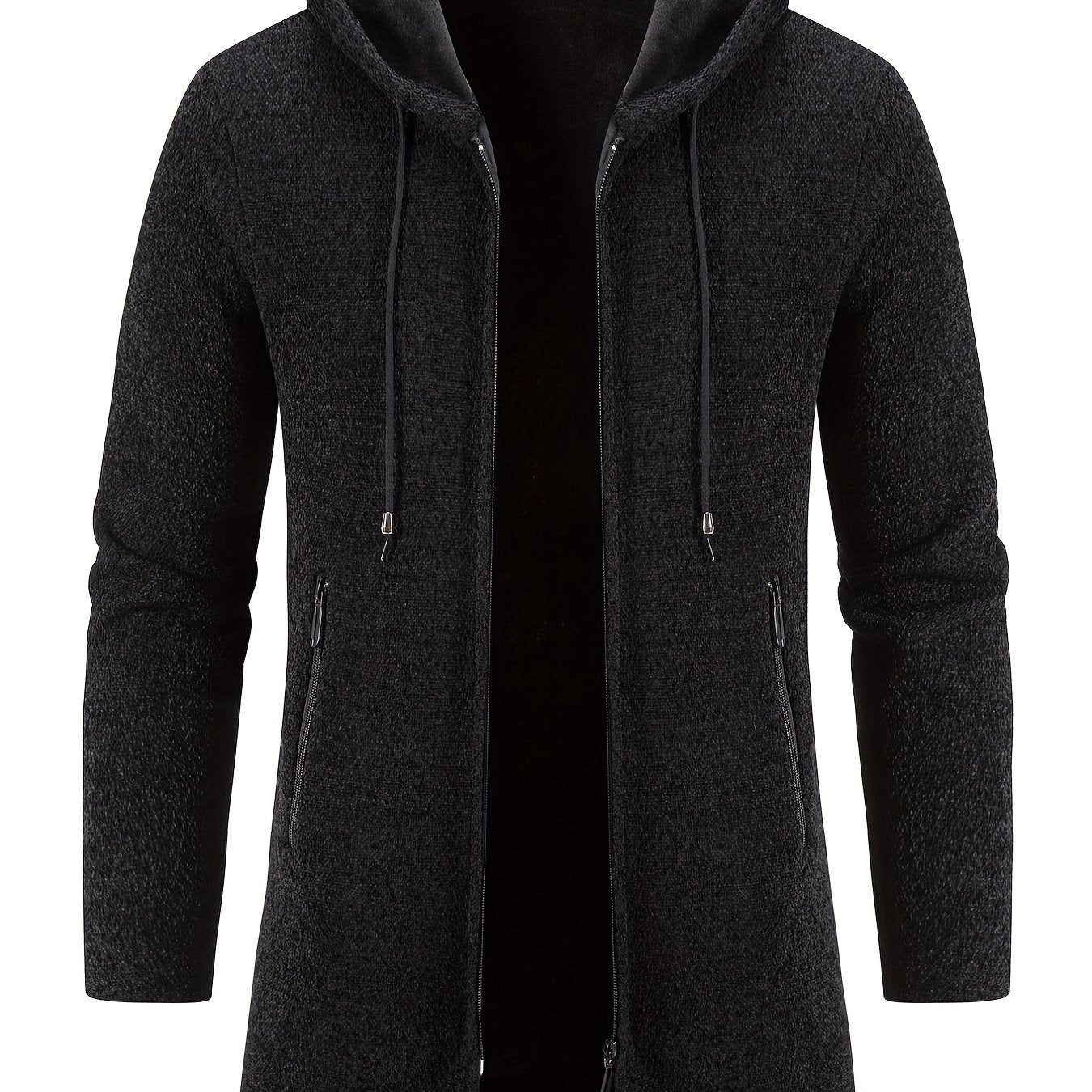 Cozy long hooded cardigan for men for spring and autumn