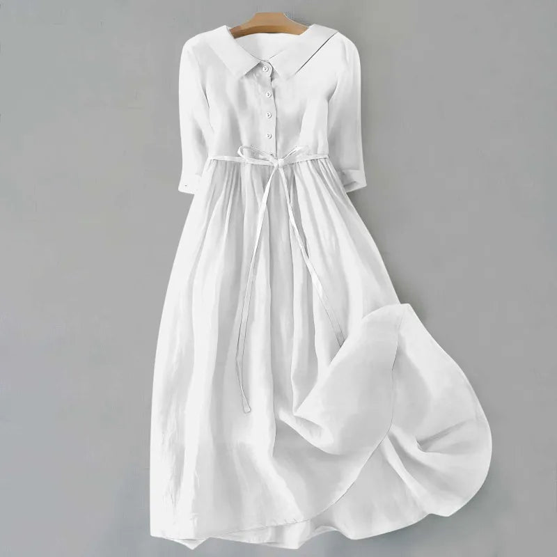 Delia - Elegant solid color dress