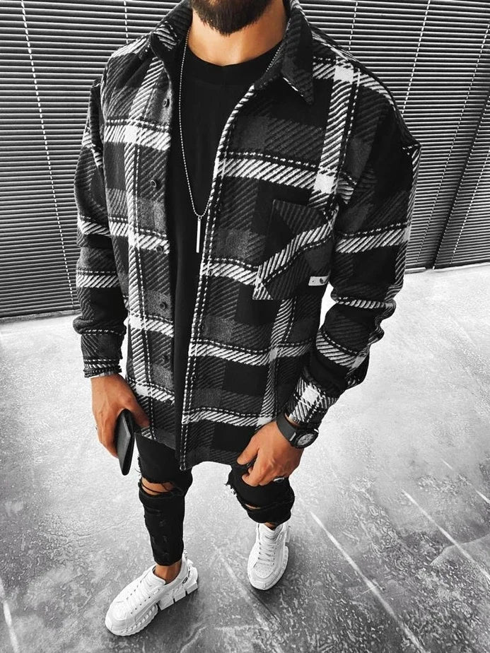 Checkered Jacket with Urban Style