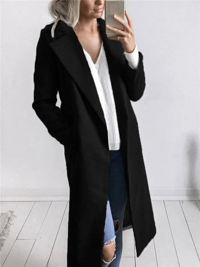 Ultra-soft coat with collar and pockets