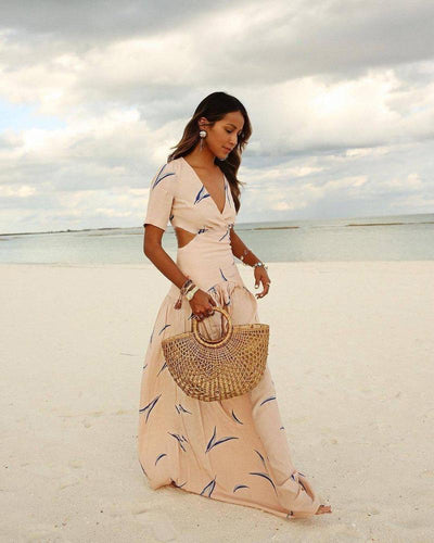 Victoria - New Fashion Maxi Dress with Cut-Out Print