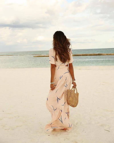 Victoria - New Fashion Maxi Dress with Cut-Out Print