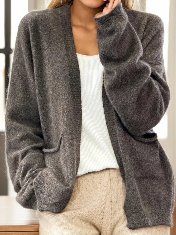 Women's Casual Open Front Cardigan - Loose Fit Wrap Sweater for Everyday Wear