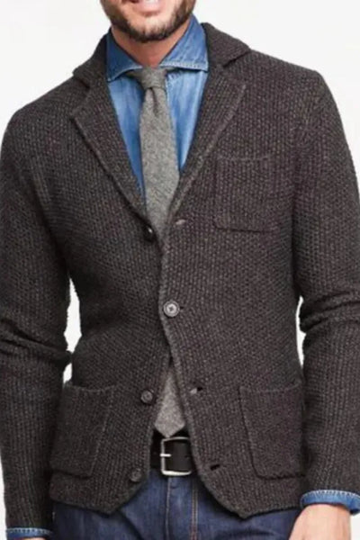 Men's Casual Jacket with Mao Collar – Elegant and Warm Design