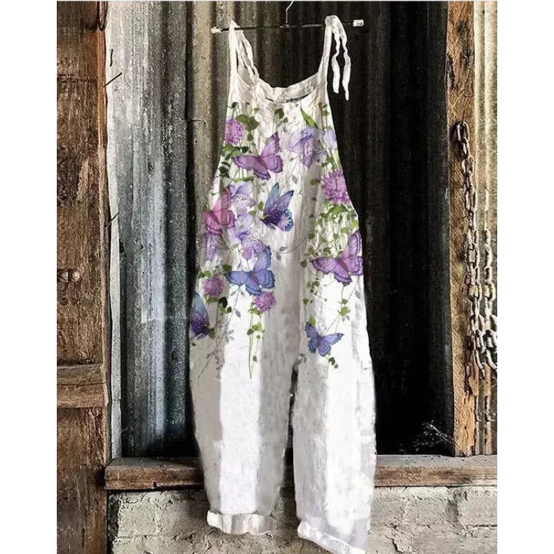 Maria - Sleeveless midi dress with Japanese floral print