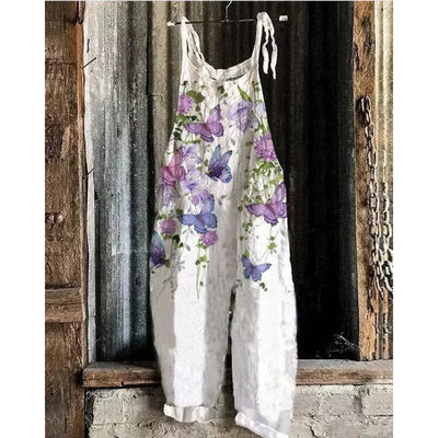 Maria - Sleeveless midi dress with Japanese floral print