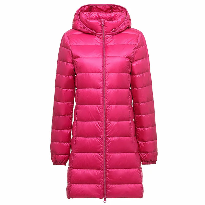 Women's Long Hooded Coat – Warm and Elegant for Any Occasion