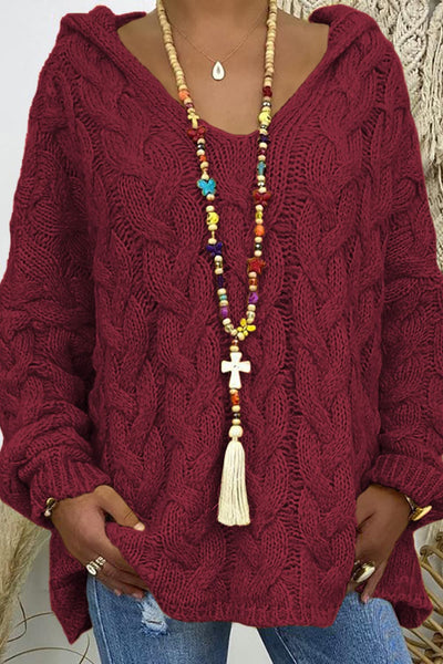 Charo - Hooded Knit Sweater