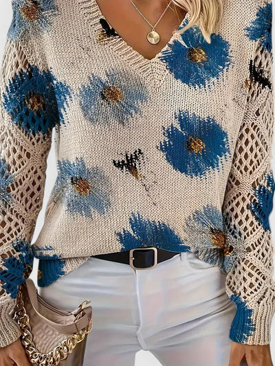 Aurélie | Elegant sweater with floral print