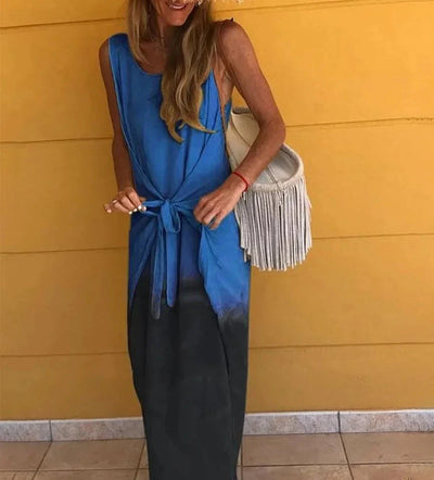 Lily - Elegant Two-Tone Sleeveless Dress