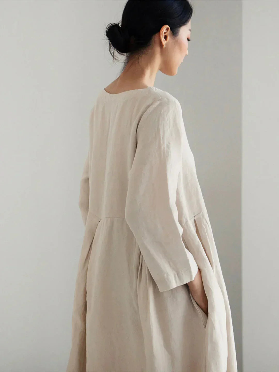 Elegant long dress in a minimalist style with maximum natural comfort