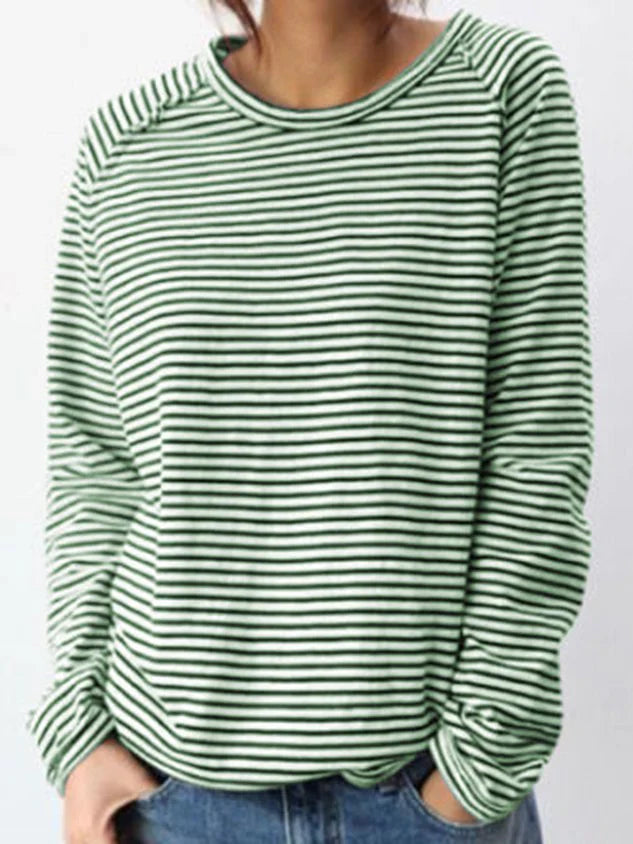She - Striped Long Sleeve T-Shirt