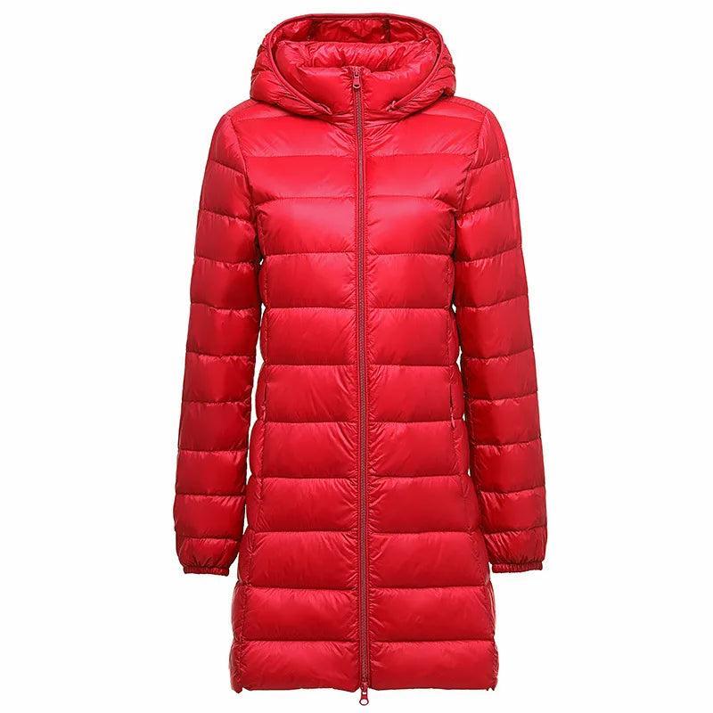Women's Long Hooded Coat – Warm and Elegant for Any Occasion