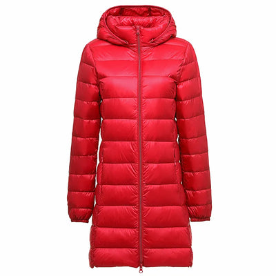 Women's Long Hooded Coat – Warm and Elegant for Any Occasion
