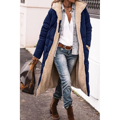 Alicia - Urban jacket with hood and contrasting collar