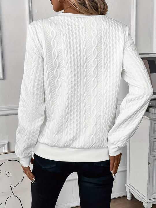 Modern and stylish half-zip sweater for women