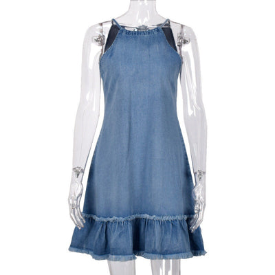 Bohemian style sleeveless mini dress for casual summer looks
