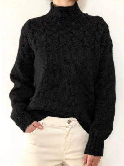 Cozy turtleneck sweater with an original design for everyday wear