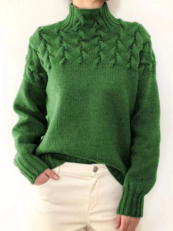 Cozy turtleneck sweater with an original design for everyday wear