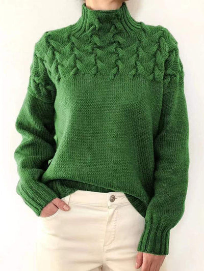 Cozy turtleneck sweater with an original design for everyday wear