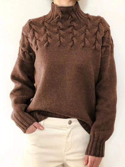 Cozy turtleneck sweater with an original design for everyday wear