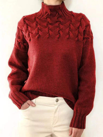 Cozy turtleneck sweater with an original design for everyday wear