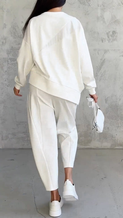 Two-Piece Round Neck Long Sleeve Set for Daily Wear