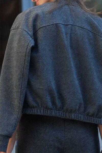 Women's Long Sleeve Zip-Up Jacket and Pants Set – Unique Two-Piece Style
