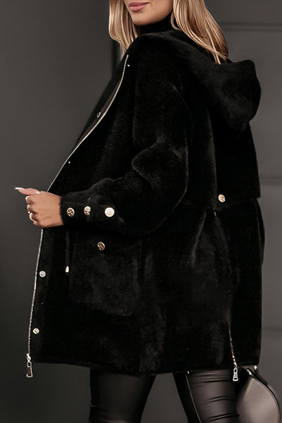 Women's Hooded Coat with Long Sleeves for Maximum Comfort