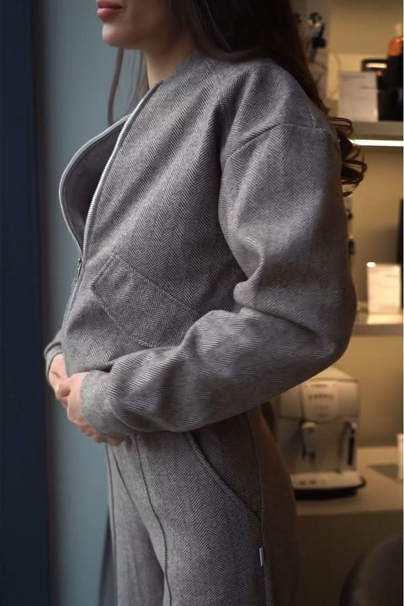 Women's Long Sleeve Zip-Up Jacket and Pants Set – Unique Two-Piece Style
