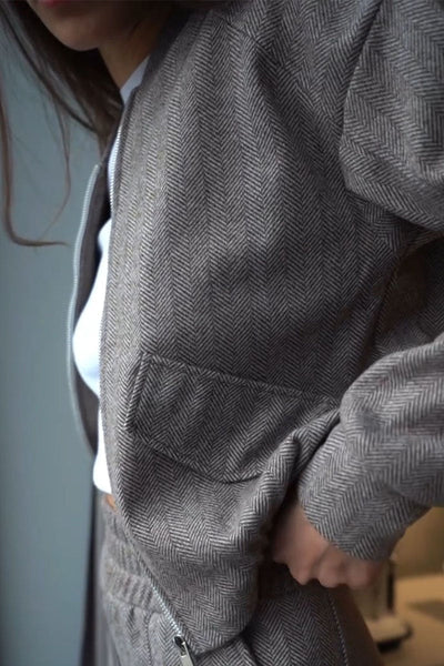 Women's Long Sleeve Zip-Up Jacket and Pants Set – Unique Two-Piece Style