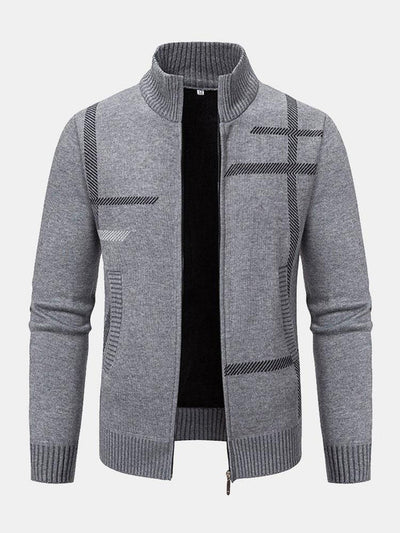 Stylish men's jacket with long sleeves and zipper for a stylish look