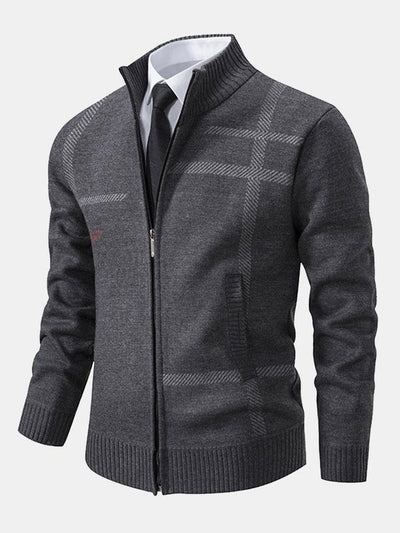 Stylish men's jacket with long sleeves and zipper for a stylish look