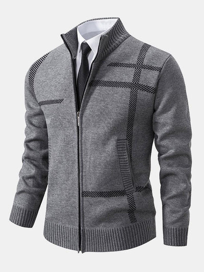 Stylish men's jacket with long sleeves and zipper for a stylish look