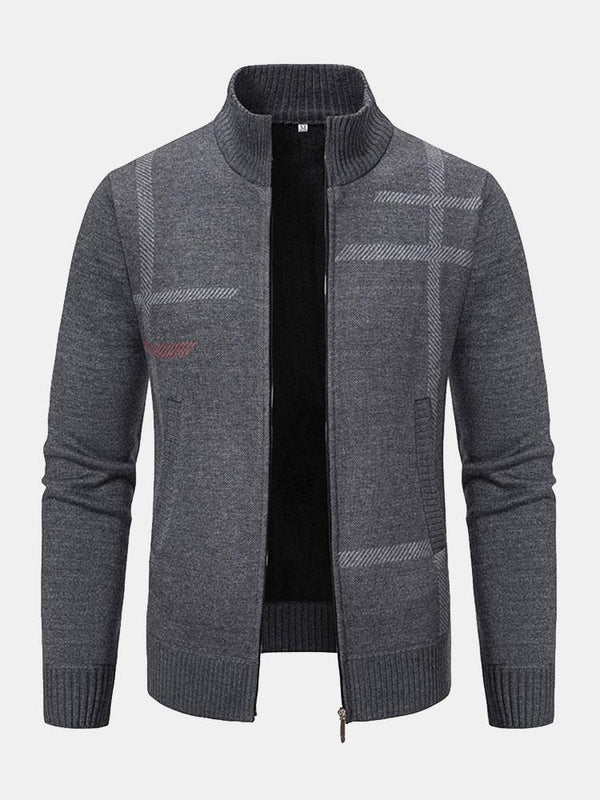 Stylish men's jacket with long sleeves and zipper for a stylish look