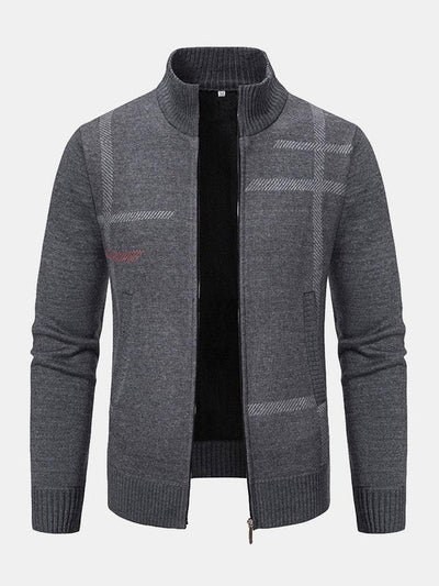 Stylish men's jacket with long sleeves and zipper for a stylish look