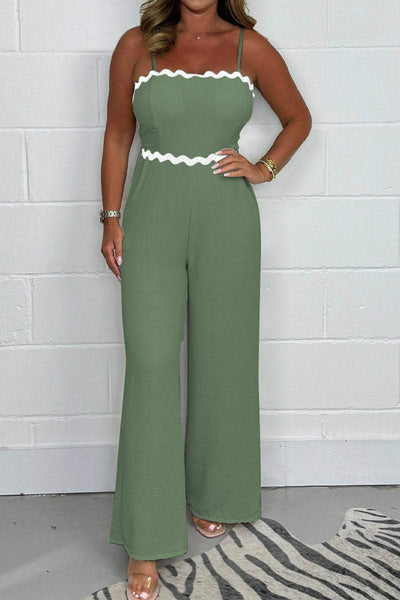 Gianna - Women's Jumpsuit Straps with Wavy Trim