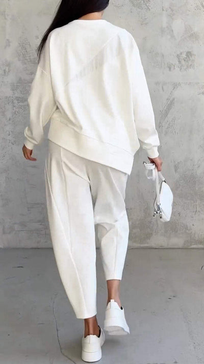 2 Piece Set with Round Neck and Long Sleeves
