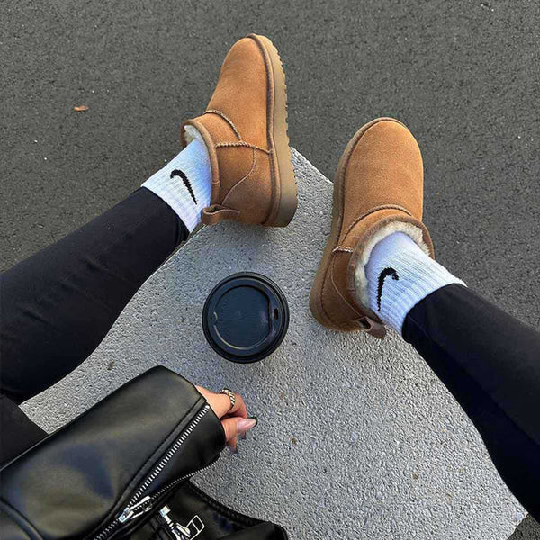 Comfortable and warm ankle boots for everyday use with a modern design