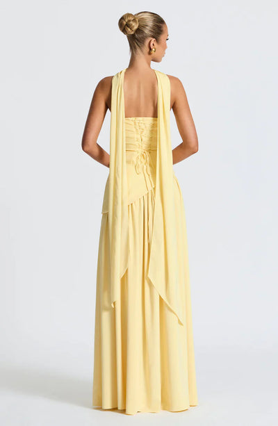 Long strapless evening dress with maxi skirt and shawl included