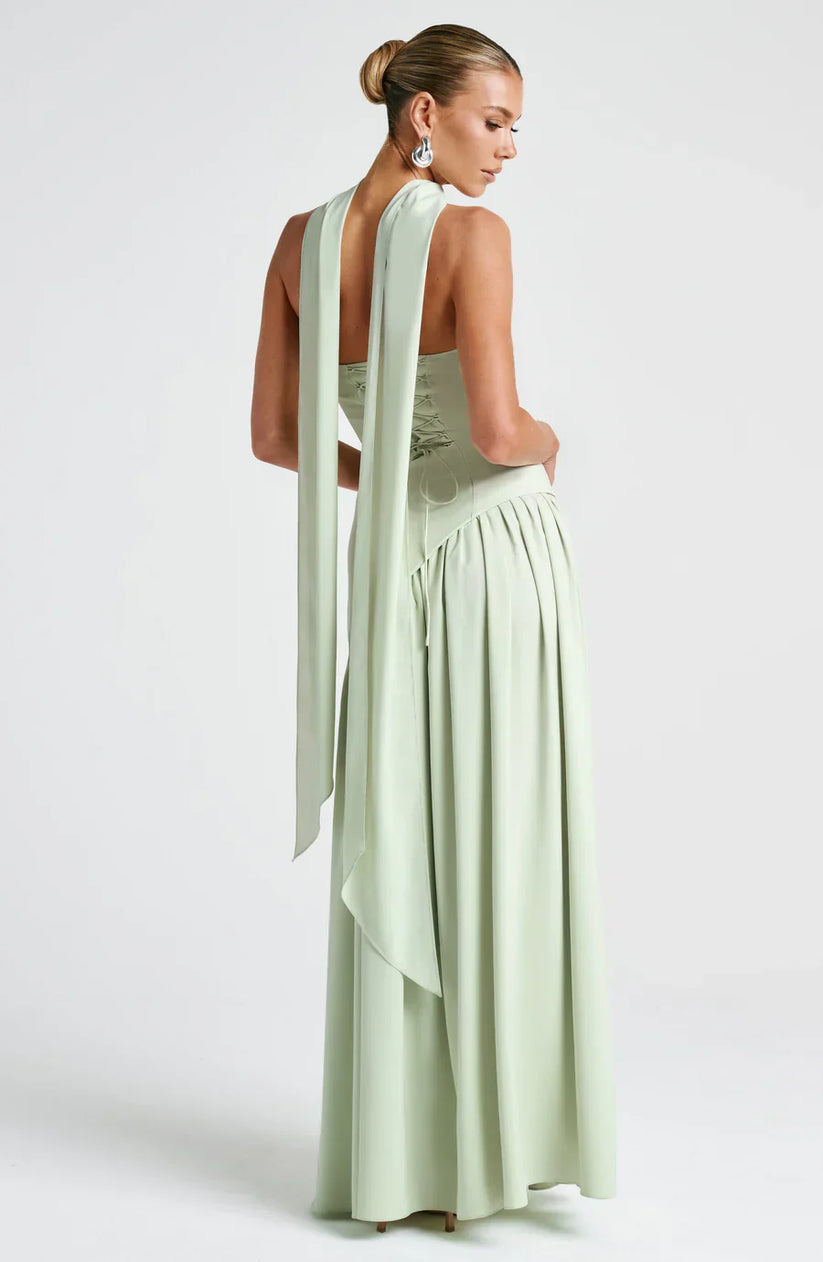 Long strapless evening dress with maxi skirt and shawl included