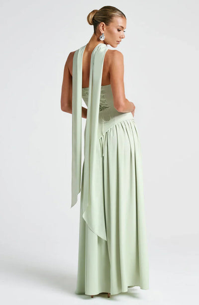 Long strapless evening dress with maxi skirt and shawl included