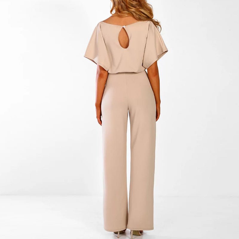 Modern women's jumpsuit with adjustable belt