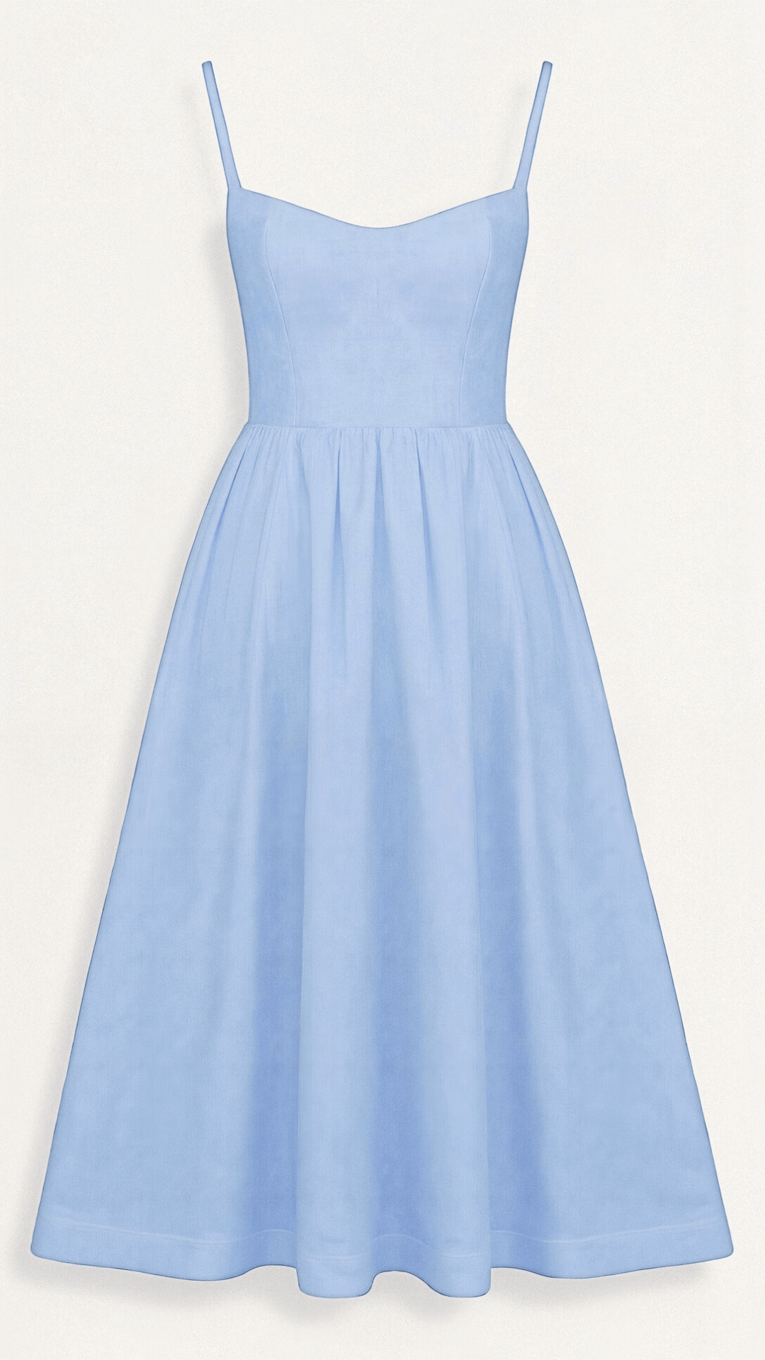Sophisticated midi dress with thin straps for a refined style