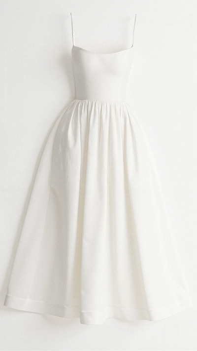 Sophisticated midi dress with thin straps for a refined style