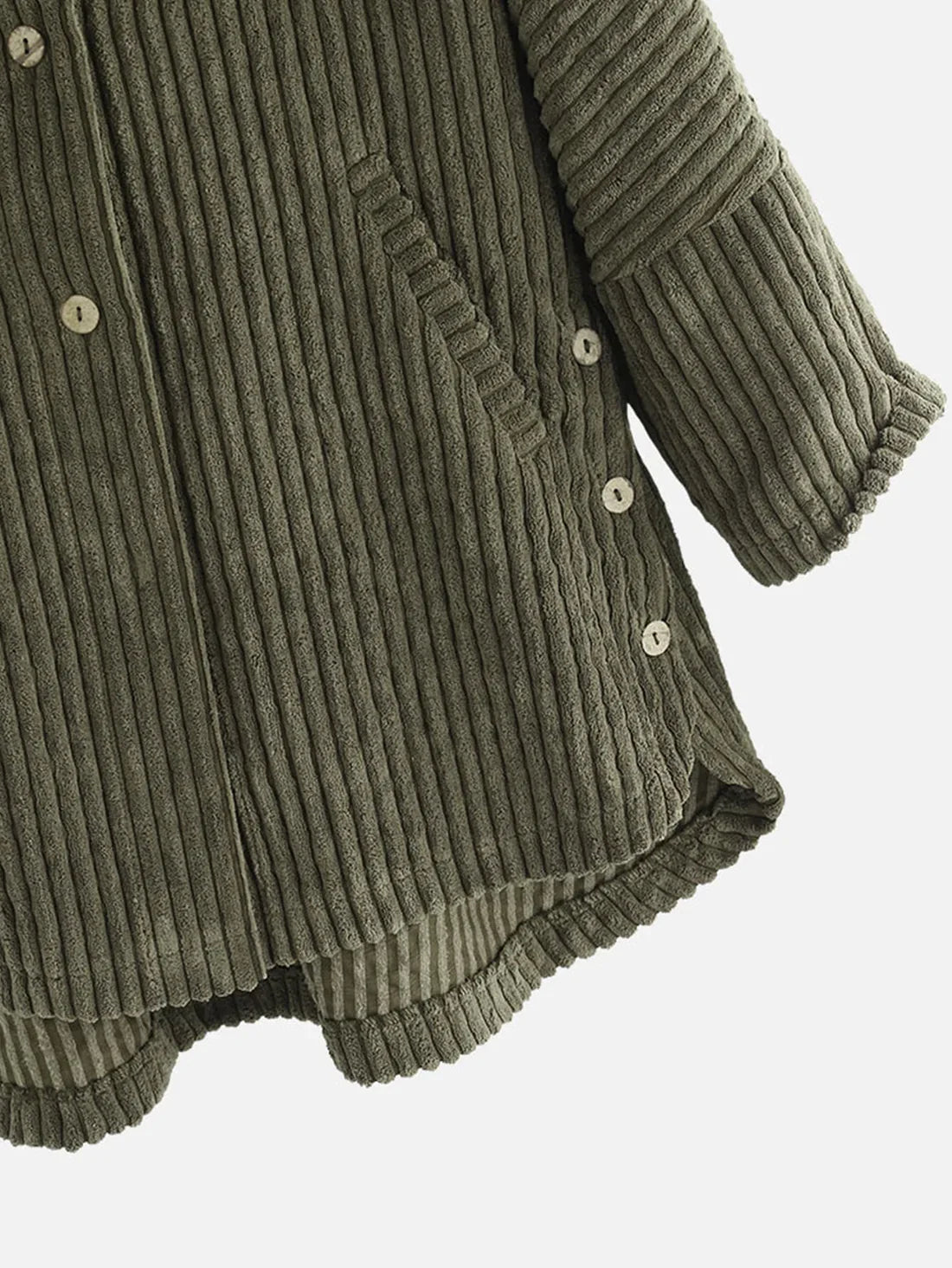 Plus size hooded cardigan with asymmetric hem